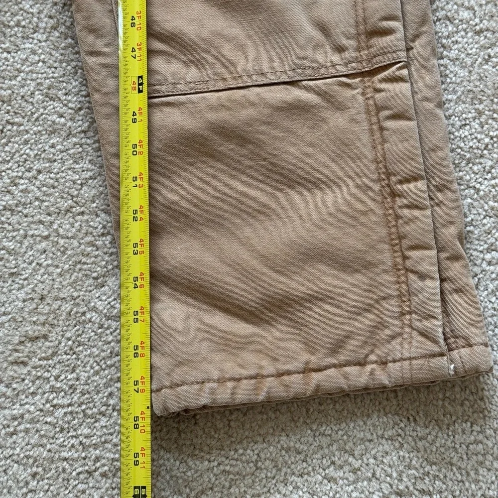 Vintage Carhartt Overall Mens 38 X 30 Duck Bib Insulated Quilt Lined Made In USA